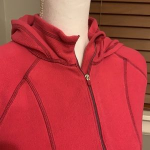 Pink Athleta Quarter Zip with Hoodie